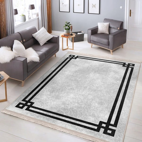 Tappeto nero e grigio 160x230 cm - Mila Home-image-1