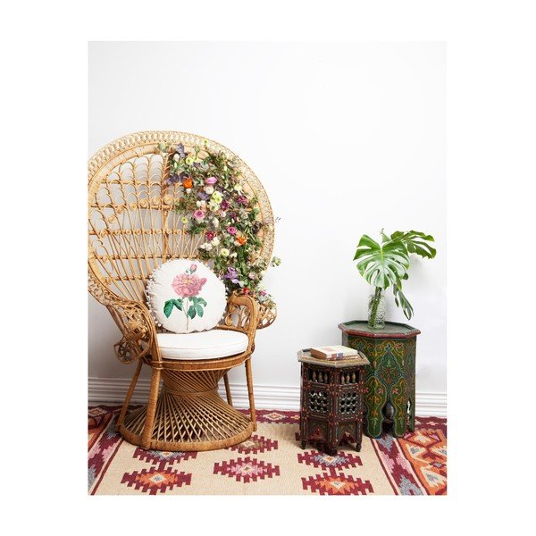 Cuscino reversibile Rose, ⌀ 45 cm - Madre Selva-image-2
