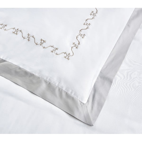 Set copripiumino e federa bianco in raso di cotone per letto matrimoniale ed esteso con lenzuolo incluso/6 pezzi 240x220 cm Diana – Mila Home Luxury-image-3