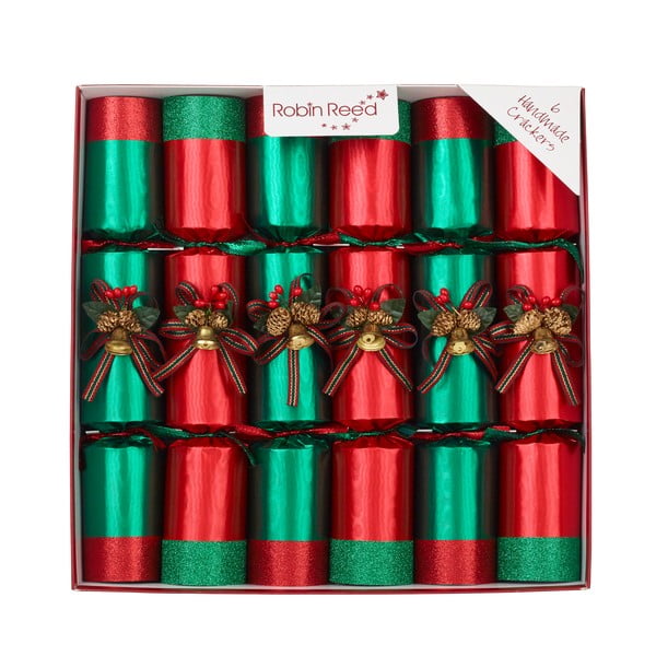 Set di 6 cracker natalizi Ring O Bells Red - Robin Reed