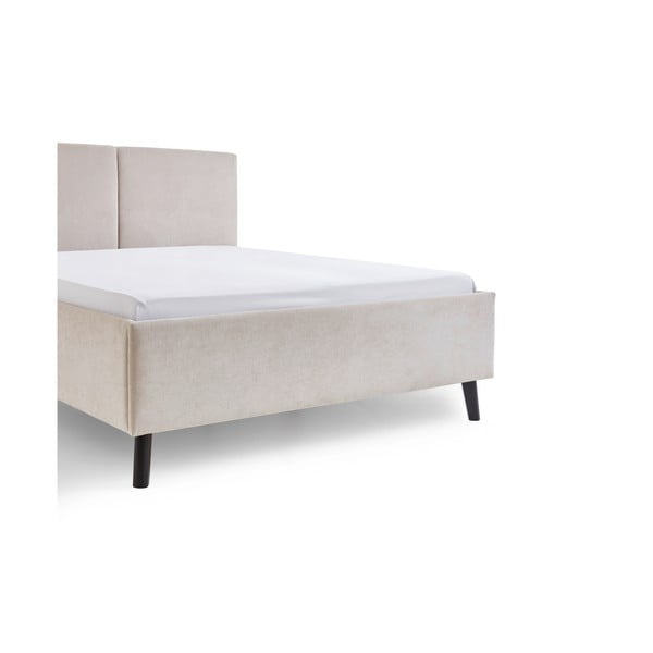Letto matrimoniale imbottito beige con rete inclusa 140x200 cm Piano – Meise Möbel-image-4