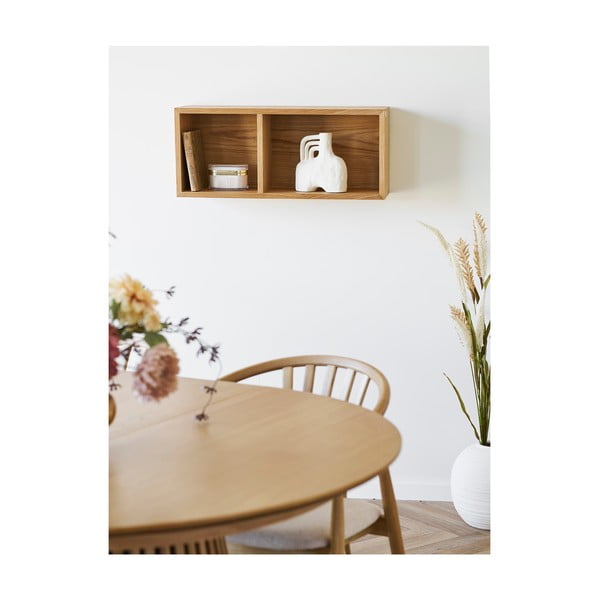 Mensola di colore naturale con effetto rovere con ripiani multipli 71 cm Oshawa – House Nordic-image-1