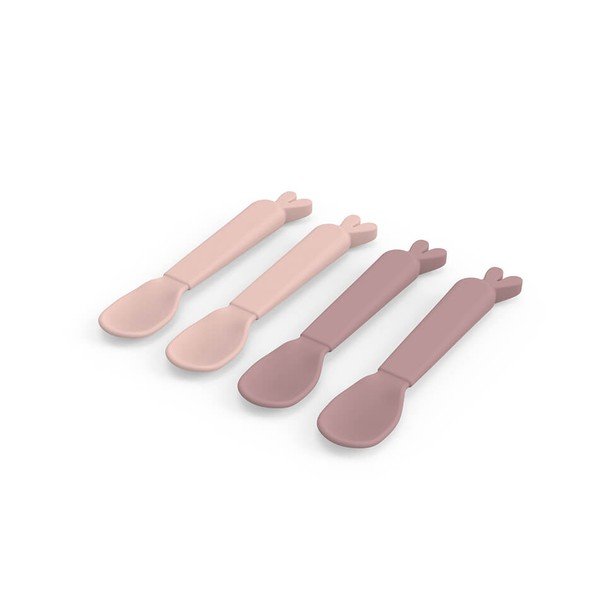 Posate per bambini in plastica rosa 4 pezzi Lalee - Done by Deer