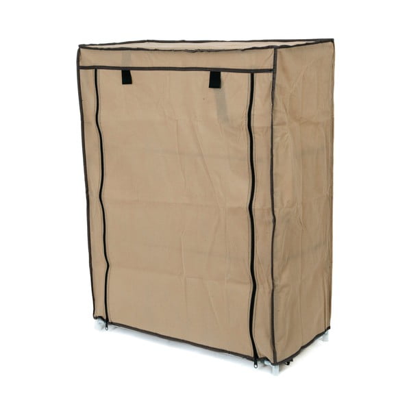 Scarpiera a tre livelli in tessuto beige Scarpe - Compactor-image-3