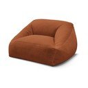 Puof a sacco arancione con rivestimento in pelliccia sintetica Lilibet – Bobochic Paris