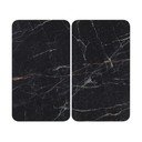 Set di copri fornelli in vetro temperato 2 pz 52x30 cm Black Marble – Wenko
