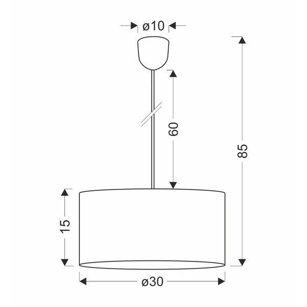 Lampada a sospensione marrone cognac con paralume tessile ø 30 cm Ecoline - Candellux Lighting-image-2