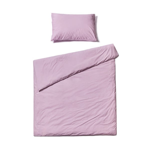 Lenzuola in cotone viola lavanda per letto singolo , 140 x 200 cm - Bonami Selection