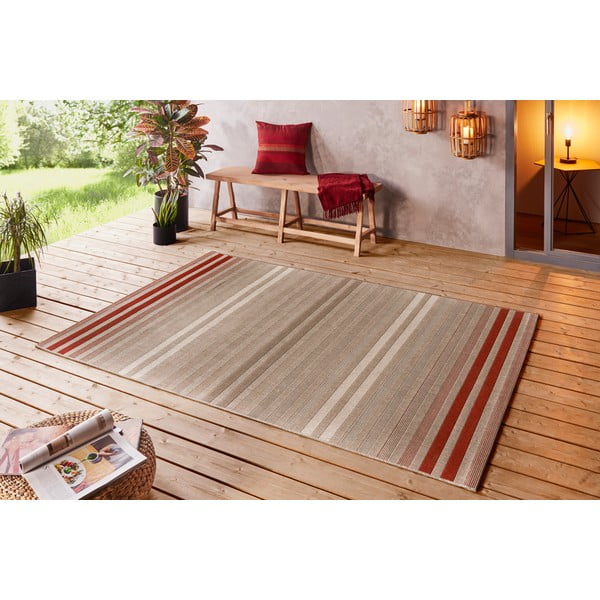 Tappeto da esterno rosso e crema , 160 x 230 cm Paros - NORTHRUGS-image-4