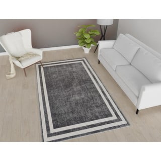 Tappeto lavabile bianco e grigio 180x120 cm - Vitaus
