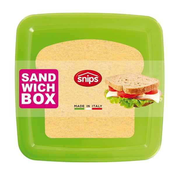 Scatola snack Sandwich Verde, 500 ml - Snips-image-3