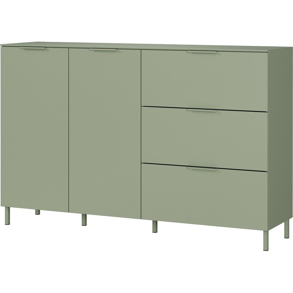 Cassettiera verde opaca 151x98x40 cm Savoca – Germania | Cassettiere