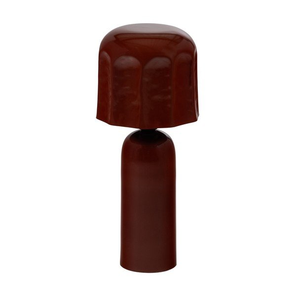 Lampada da tavolo marrone in metallo (altezza totale 39 cm) Lumira – WOOOD-image-2