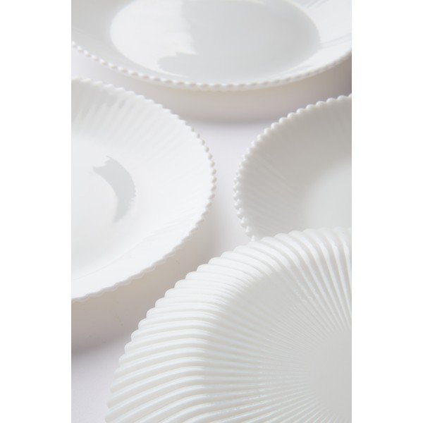 Set di piatti da dolce bianchi in vetro 4 pz ø 17,5 cm Alessia – Jotex-image-2