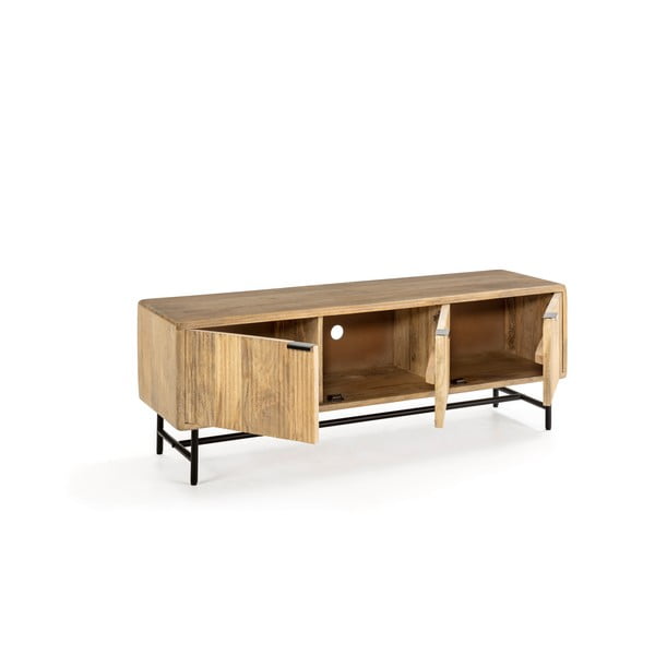 Mobile TV di colore naturale in mango massiccio 145x50x40 cm Mundra – MOME-image-4