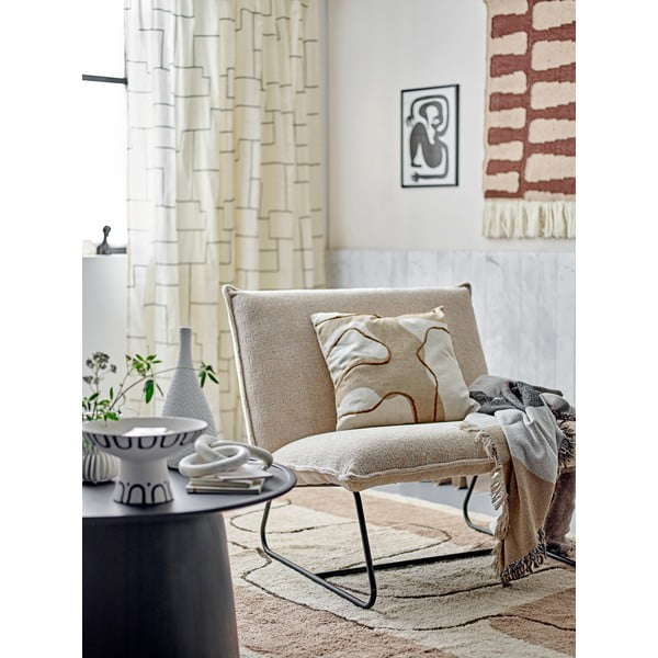 Tappeto in cotone marrone e beige 150x215 cm Bet - Bloomingville-image-2