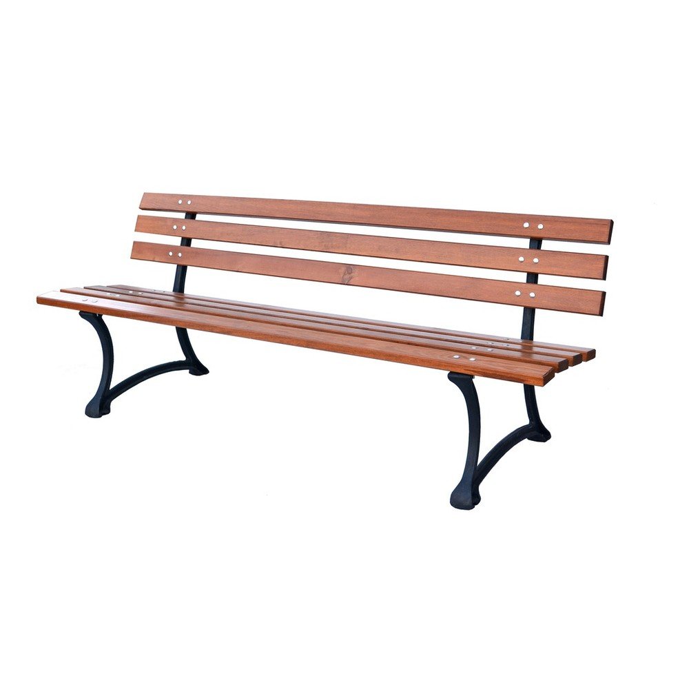 Panca da giardino di colore naturale in legno massiccio – Rojaplast | Panche da giardino