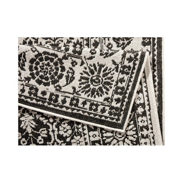 Tappeto bifacciale a motivi bianchi e neri Curacao, 120 x 170 cm - Bougari-image-4