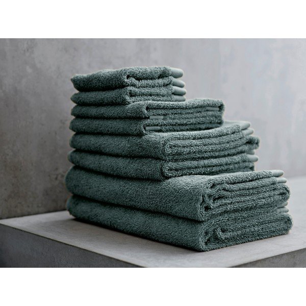 Asciugamano in spugna di cotone verde Leaf, 100 x 50 cm Comfort Organic - Södahl-image-1