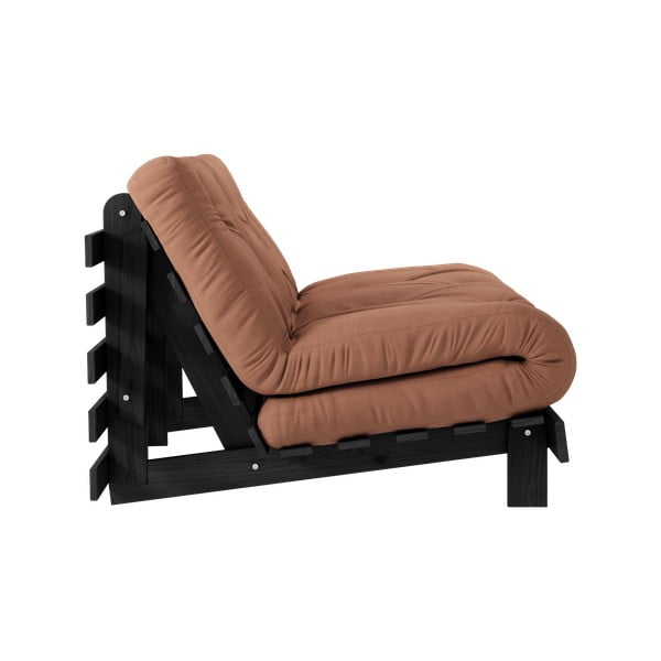 Divano letto color mattone 140 cm Roots Black Night - Karup Design-image-4