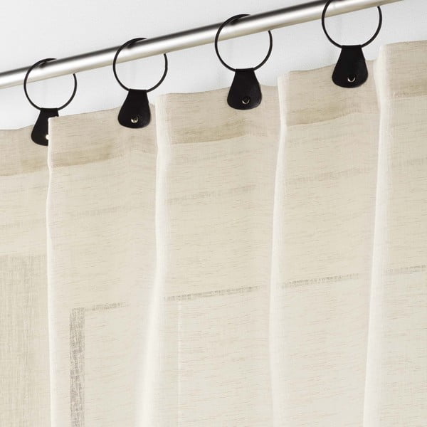 Tenda in voile beige 140x240 cm Linka - douceur d'intérieur-image-1