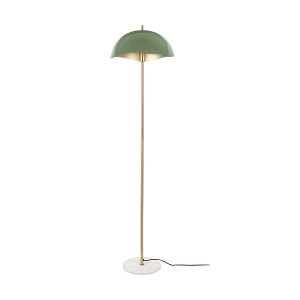 Lampada da terra con paralume in metallo verde e oro (altezza 154 cm) Waved - Leitmotiv