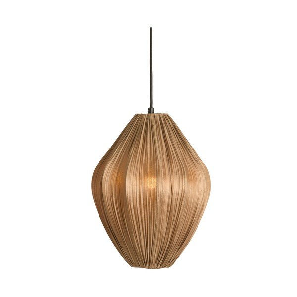Lampadario marrone con paralume in tessuto ø 12 cm Verita – Light & Living-image-1