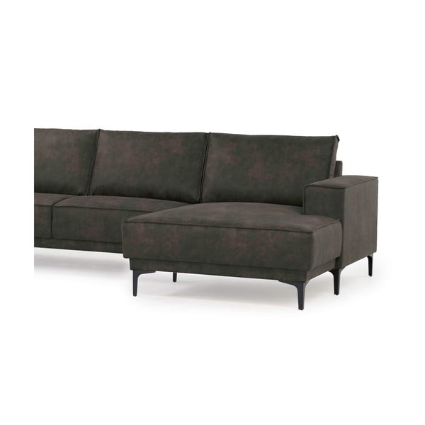 Divano angolare antracite in similpelle (angolo destro) Copenhagen - Scandic-image-4