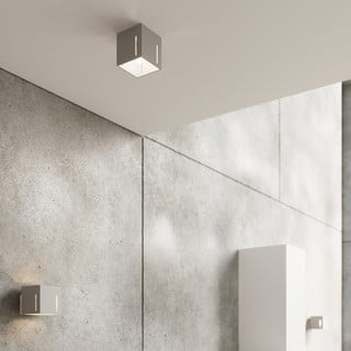 Lampada da soffitto grigia con paralume in metallo 10x10 cm Pax - Nice Lamps