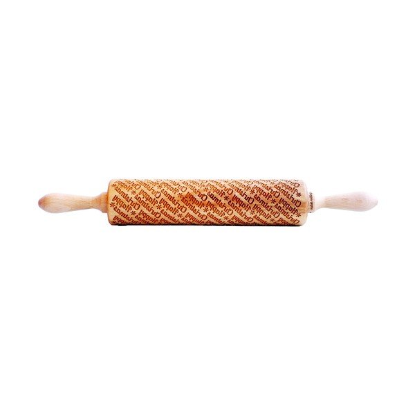 Mattarello con rilievo in legno Happy Christmas – Valek