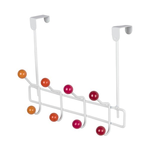 Appendiabiti arancione in metallo con 8 ganci Colorful - Compactor