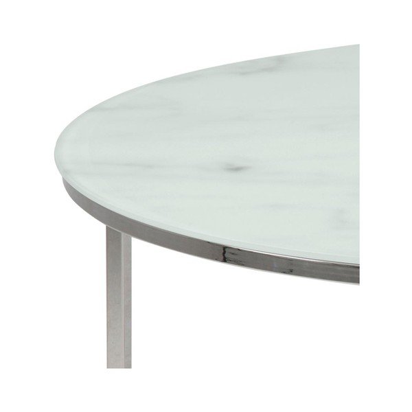 Tavolino rotondo bianco ø 80 cm Alisma - Actona-image-4