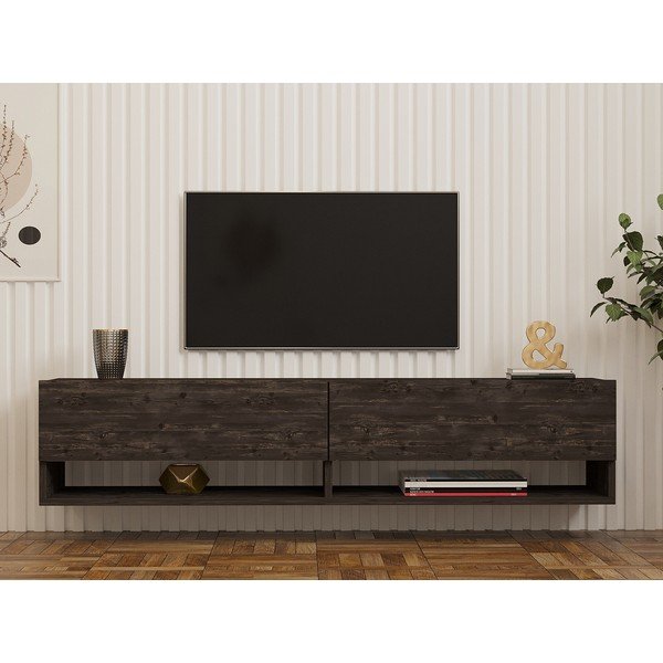 Mobile TV antracite 141x31x30 cm Arges - Kalune Design-image-3