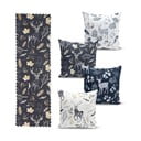 Set di 4 federe natalizie e runner da tavolo Foresta di Natale - Minimalist Cushion Covers