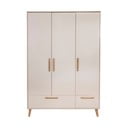Armadio per bambini color crema/di colore naturale con effetto rovere 138x200x55 cm Jil – Roba