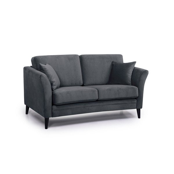 Divano in velluto grigio scuro 165 cm Eden - Scandic-image-2