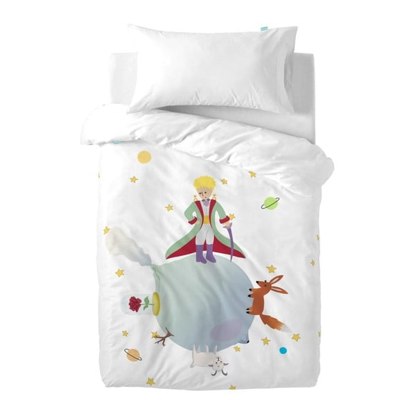 Copripiumino e cuscino in cotone per bambini , 100 x 120 cm Le Petit Prince - Mr. Fox