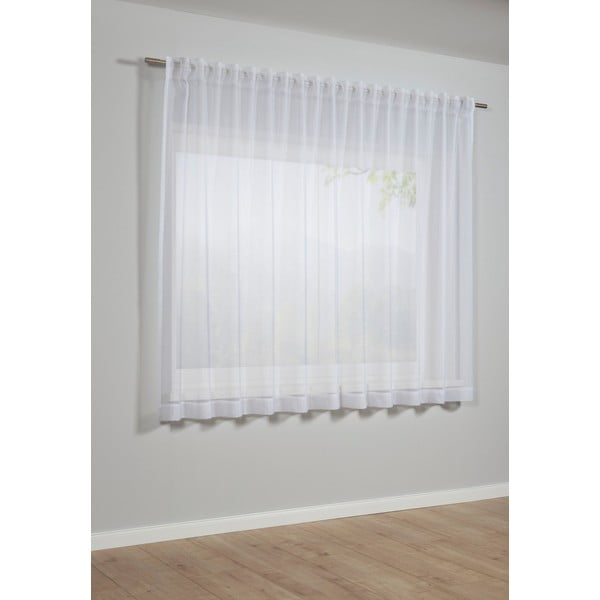 Tenda bianca 175x450 cm Voile Uni - Gardinia-image-2