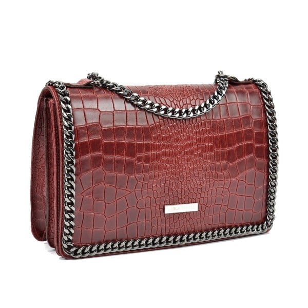 Borsa a catena in pelle rossa - Carla Ferreri-image-2