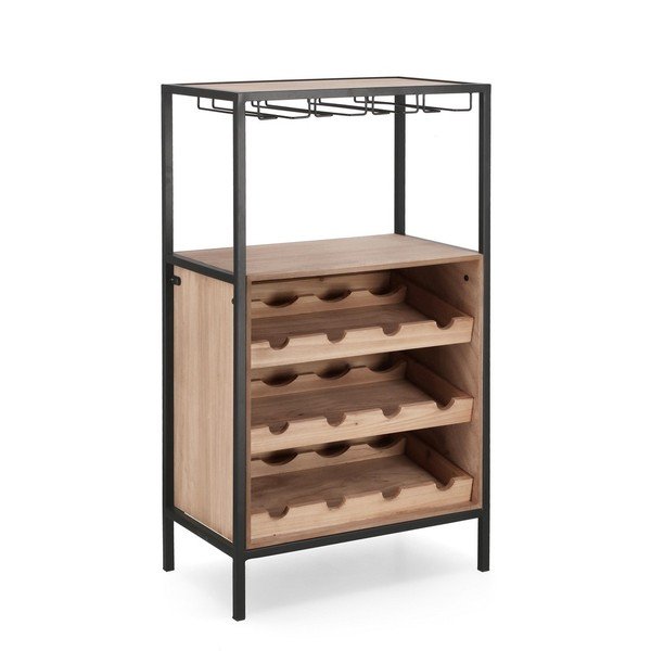 Cantinetta di colore naturale numero di bottiglie 12, 51x91x30 cm Isaac – Yes Everyday-image-2