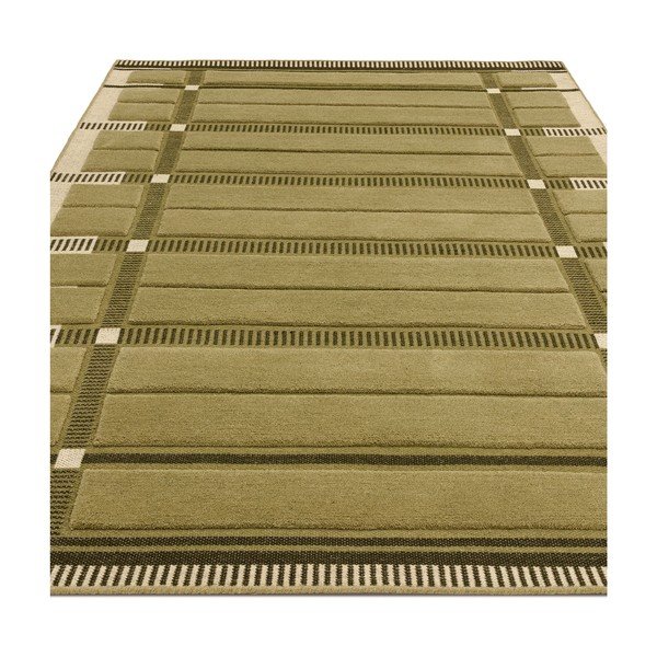 Tappeto verde/beige in lana tessuto a mano 120x170 cm – Asiatic Carpets-image-3