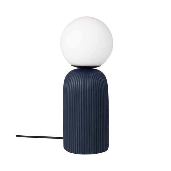 Lampada da tavolo blu in ceramica con paralume in vetro (altezza totale 38 cm) Dash – Zuiver