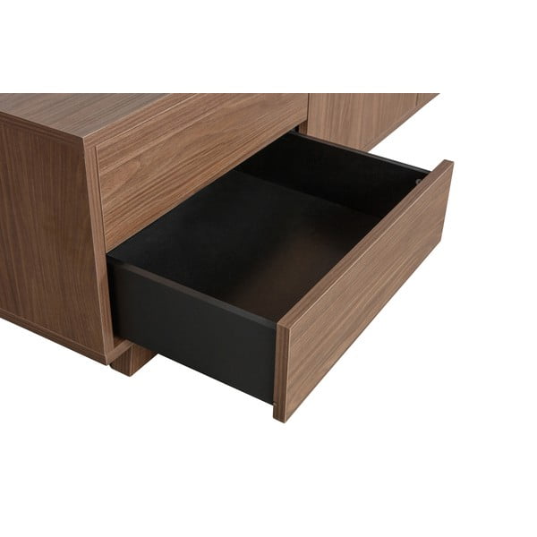 Tavolo TV in noce naturale 160x42 cm Seppe - WOOOD-image-3