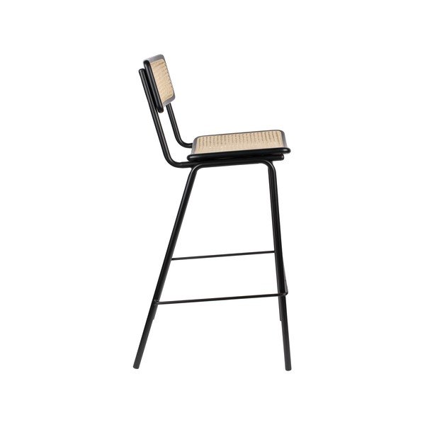 Sgabelli da bar in rattan nero in set di 2 106 cm Jort - Zuiver-image-3