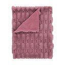 Coperta rosa in micropile 150x200 cm Carved Fur – Bianca