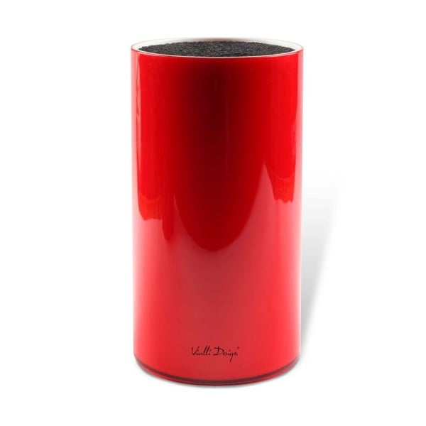 Červený blok na nože Vialli Design Universal