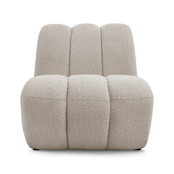 Poltrona beige con rivestimento in bouclé Janissaire – Bobochic Paris-image-3