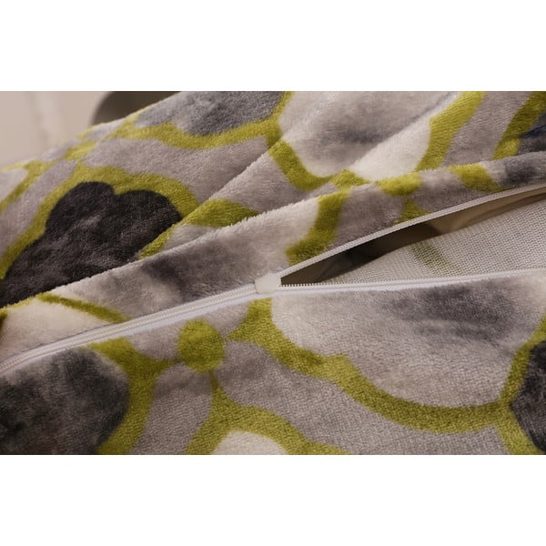 Biancheria da letto singola verde-grigio in micro felpa 140x200 cm - My House-image-3