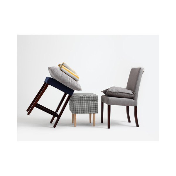 Sedia grigia con gambe marroni su misura Wilton - CustomForm-image-3