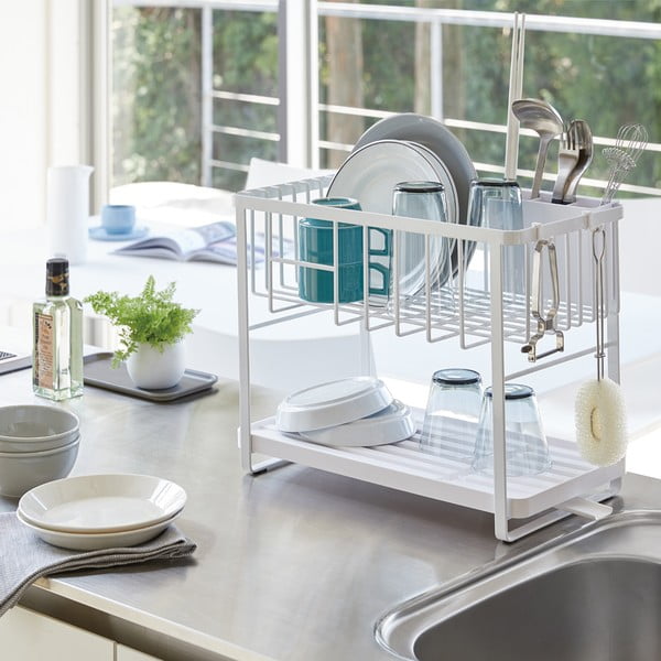 Vassoio di raccolta in metallo a due livelli Tower - YAMAZAKI-image-3